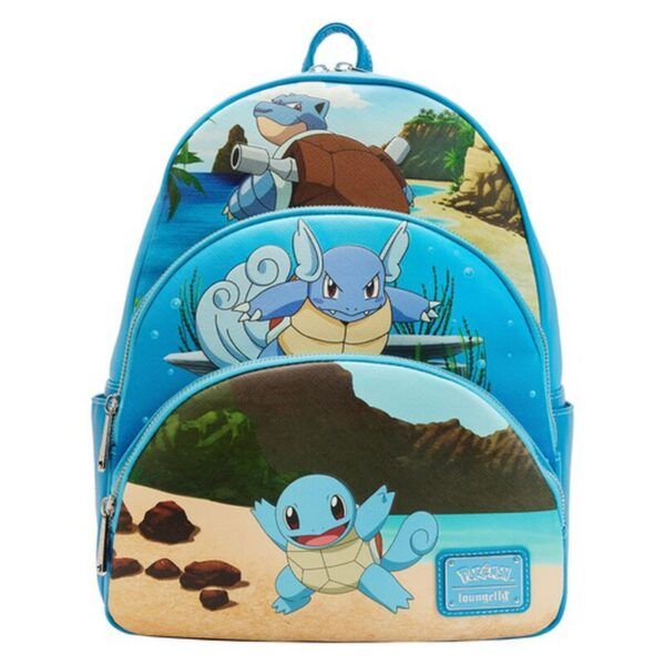 Pokémon Loungefly Squirtle Evolutions Triple Pocket Backpack